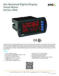 Thumbnail of document Data Sheet - DDD Din Mounted Digital Panel Meter